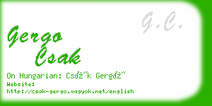 gergo csak business card